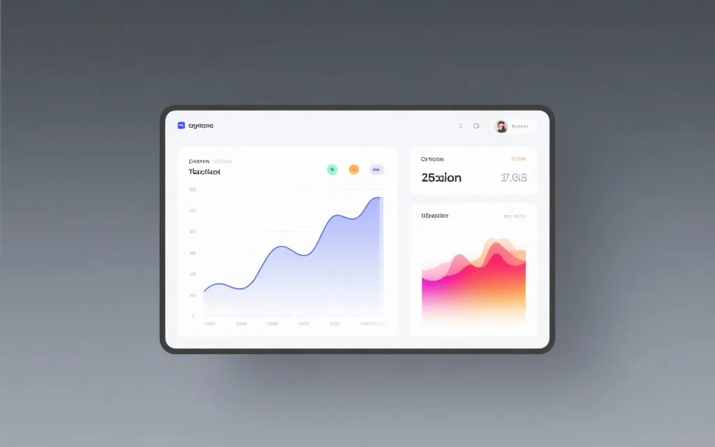 极简风格的数据可视化图表界面